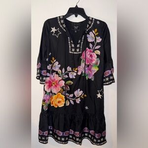 NWOT Johnny Was Hailee Mini Dress In Western Kasumi Size Petite Small Silk Blend